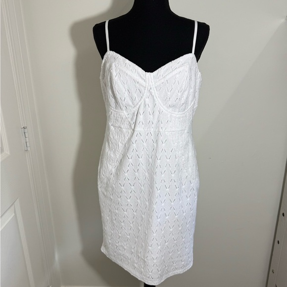 Forever 21 White Spaghetti Strap Mini Dress - Picture 1 of 6